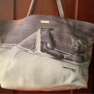 Bold graphic Kate Spade oversized handbag